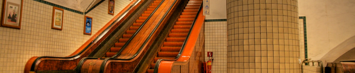 Pedestrian tunnel in Antwerp
				  photograph by Veerle Smedts